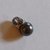 Dije acero Lady Di perla gris (10 mm)