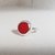 Anillo de Plata con piedra roja (consultar talle disponible)