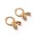 Argollitas 12 mm enchapado en Oro con corazón cristal y corazón inflado