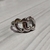 Anillo acero " Dos corazones " (20)