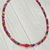 Collar multicolor, material vidrio. Cadena de alargue, tanza, argollas y cierre de acero - comprar online