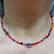 Collar multicolor, material vidrio. Cadena de alargue, tanza, argollas y cierre de acero - comprar online