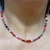 Collar multicolor, material vidrio. Cadena de alargue, tanza, argollas y cierre de acero - comprar online