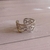 Anillo acero cadena central / abierto (20)