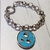 Pulsera Acero Rolo Con Dije Marinero Y Dije Turquesa - comprar online