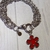 Pulsera Acero Multi cadena Con Dije Flor Roja 19 Cm - comprar online