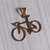 Dije acero dorado bicicleta (2 x 3 cm) - comprar online