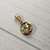 Dije acero dorado con cubic 8 mm - comprar online