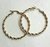 Argollas acero doradas torzadas (4,5 cm) - comprar online