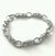 Pulsera acero punto peruano (7 mm) combinada