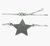 Collar de Plata (40/45 cm) con dije estrella (2,5 cm)