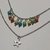 Collar acero doble, piedras y estrella (36 y 45 cm + alargue)