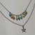 Collar acero doble, piedras y estrella (36 y 45 cm + alargue) - comprar online