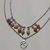 Collar acero doble, piedras y ola (36 y 45 cm + alargue)