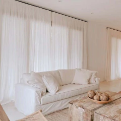 cortinado en gasa con barral