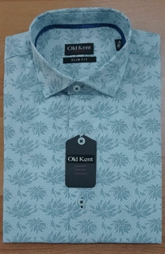 CAMISA CELESTE ESTAMPADA SLIMFIT