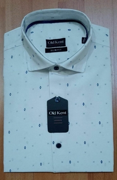 CAMISA BLANCA ESTAMPADA SLIMFIT