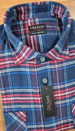 CAMISA AZUL/ROJO CUADROS OVERSIZE en internet