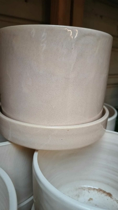Cilindro de cerámica con plato - comprar online