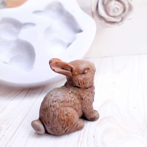 Molde de Silicona Conejito Doble