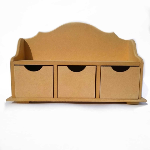 Cajonera 3 cajones con Estante 34x21x11 | MDF