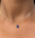 Colar gota safira azul - comprar online