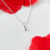 Colar com pingente amor com zircônia