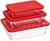 Fuente Rectangular x3 Tamaños Vidrio Pyrex