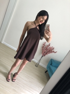 Vestido Bata - Marrom - comprar online