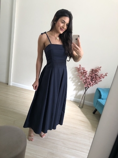 Vestido Angélica - Azul Marinho - comprar online