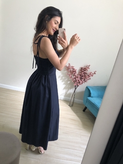 Vestido Angélica - Azul Marinho na internet