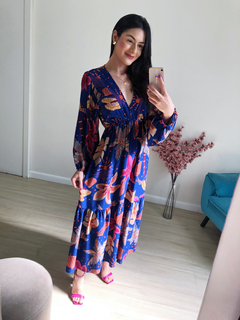 Vestido Iris - Azul/estampado - comprar online