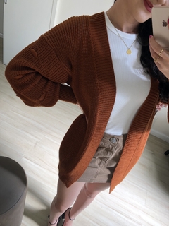 Cardigan em tricot - Terracota - Moda feminina & Acessórios | Storin 