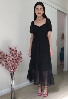 Vestido Ana Laura - Preto - comprar online
