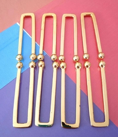 Fivela Metal ou ABS Modelo U Fechado cor dourado pacote com 6pçs 