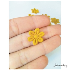 Aplique Florzinha 100 Unidades para Laços e Tiaras - Aviamentosnj-Artesanato Pérolas Chaton Cristais