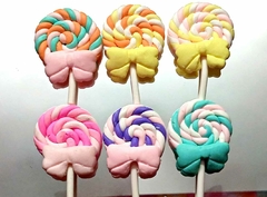 Aplique De Biscuit Pirulito Para Laços E Acessórios