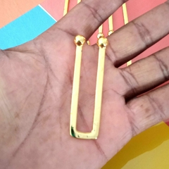 Fivela Metal ou ABS Modelo U Fechado cor dourado pacote com 6pçs 