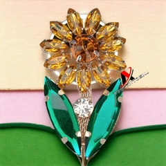 Cabedal com Pino Modelo Flor Margarida pacote com 1 par