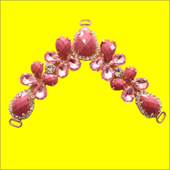Cabedal Modelo V em Duas Cores Pacote com um Par Rosa