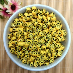 Entremeio Redondo Smile Amarelo com Preto – 8mm ou 10mm