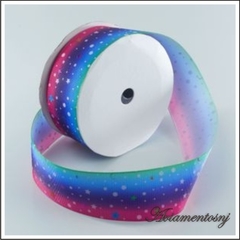 Fita De Gorgurao Faixa Estrela Fluorescente 38mm Com 9 Metros - comprar online