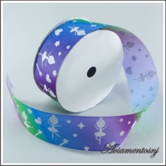 Fita De Gorgurao Faixa Bailarinha Fluorescente 38mm Com 9 Metros