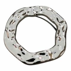 Fivela em metal com design oval, ideal para alças de vestido, disponível em pacote com 6 peças.