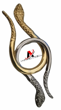Fivela de Metal Modelo Serpente sem passante cor dourado ou prata pacote com 6 pçs
