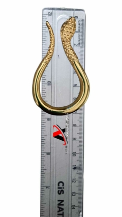 Fivela de Metal Modelo Serpente sem passante cor dourado ou prata pacote com 6 pçs