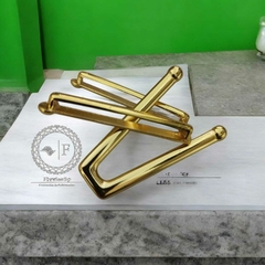 Fivela em V Metal Cor Dourado pacote com 6 pçs 001