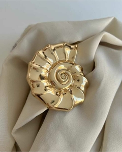 Fivela Metal Modelo Caracol cor Dourado pacote com 6pçs