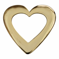 Fivela Metal Modelo Coração Grande 6cm x 6cm Cor dourado 6pçs