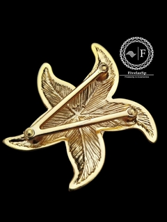 Fivela Metal Modelo Estrela àgua Cor Dourado Pacote com 6pçs